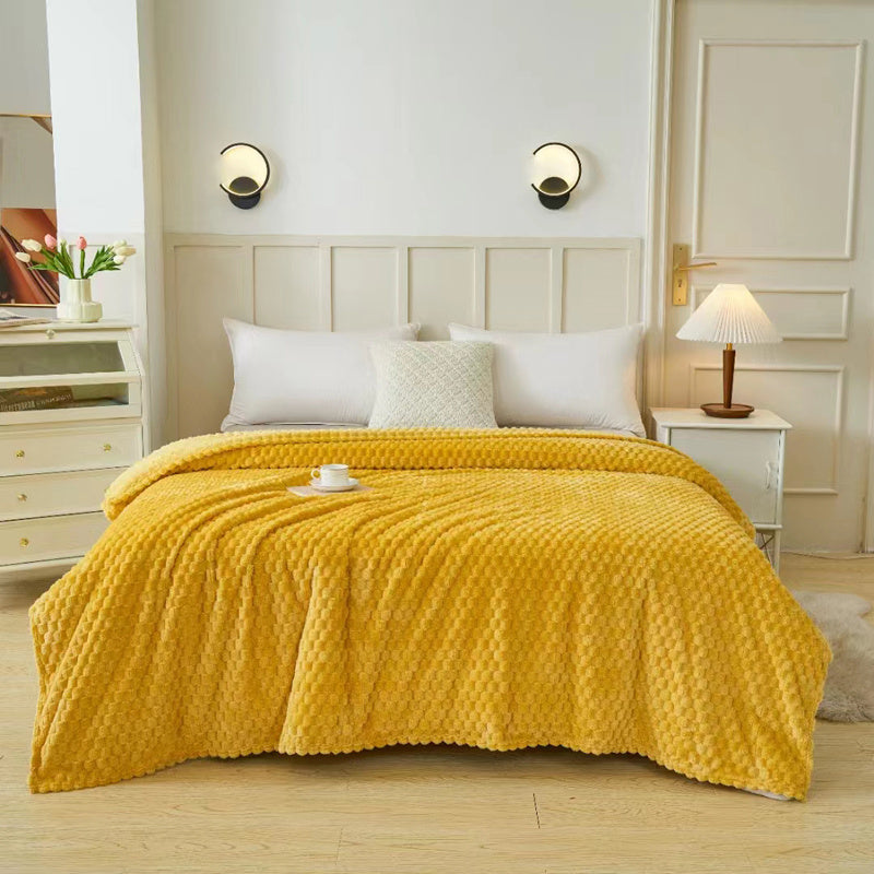 Couverture double face en flanelle peluche