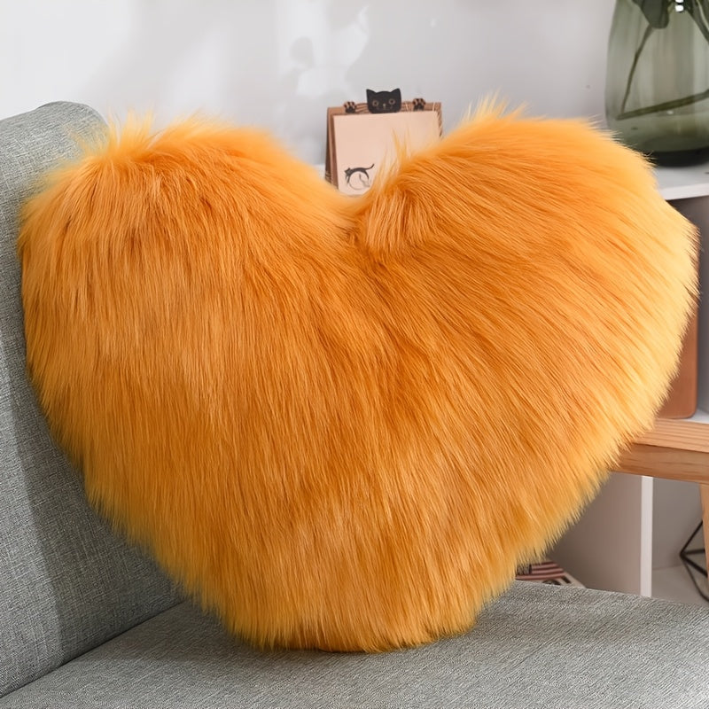 Coussin cœur en polaire nordique peluche﻿