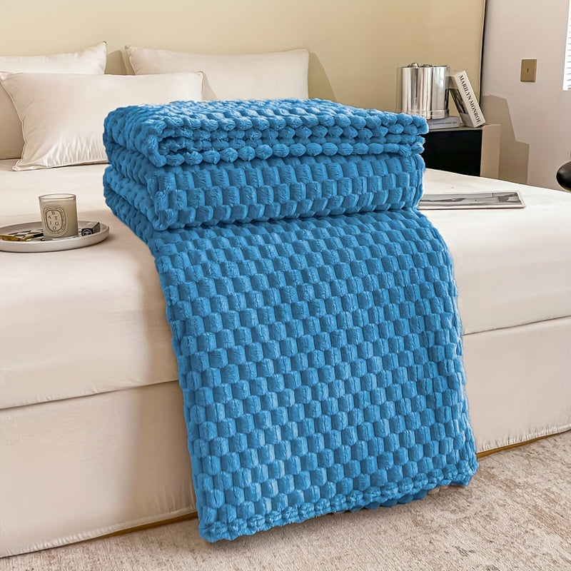 Couverture double face en flanelle peluche