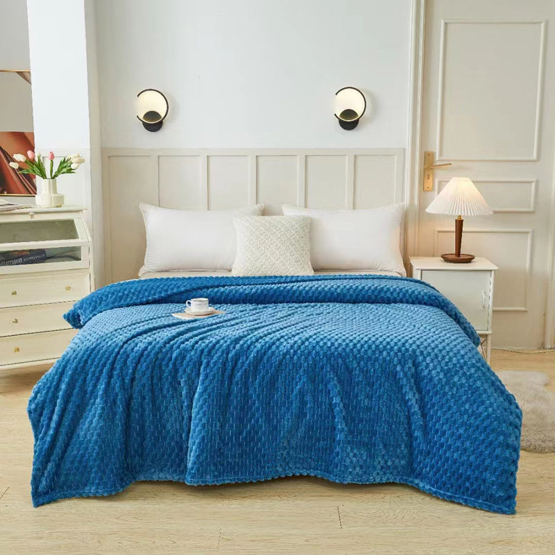 Couverture double face en flanelle peluche