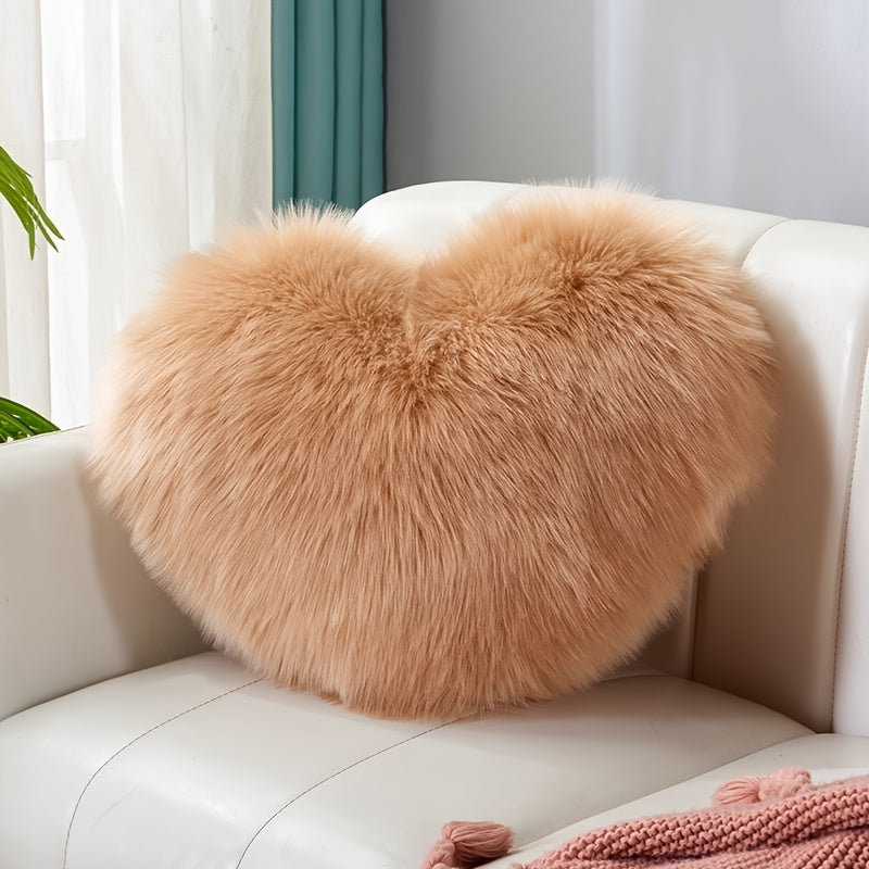 Coussin cœur en polaire nordique peluche﻿