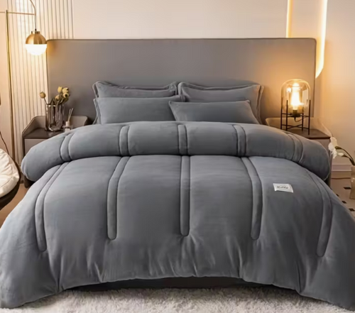 Couette d'hiver épaisse en velours sans housse