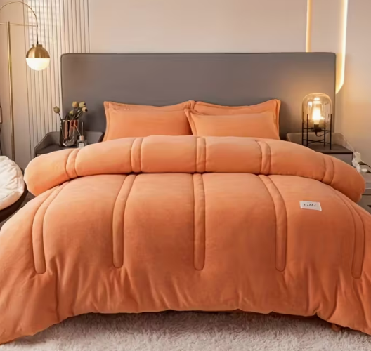 Couette d'hiver épaisse en velours sans housse