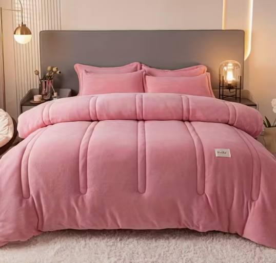 Couette d'hiver épaisse en velours sans housse