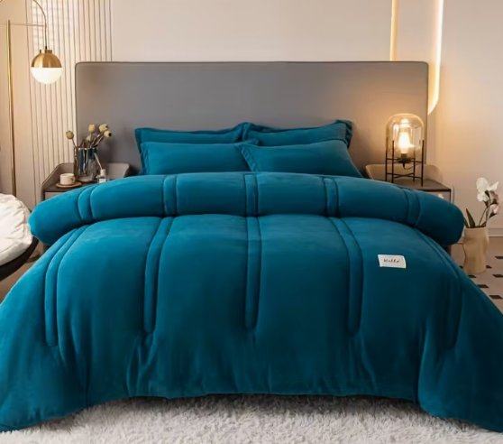 Couette d'hiver épaisse en velours sans housse