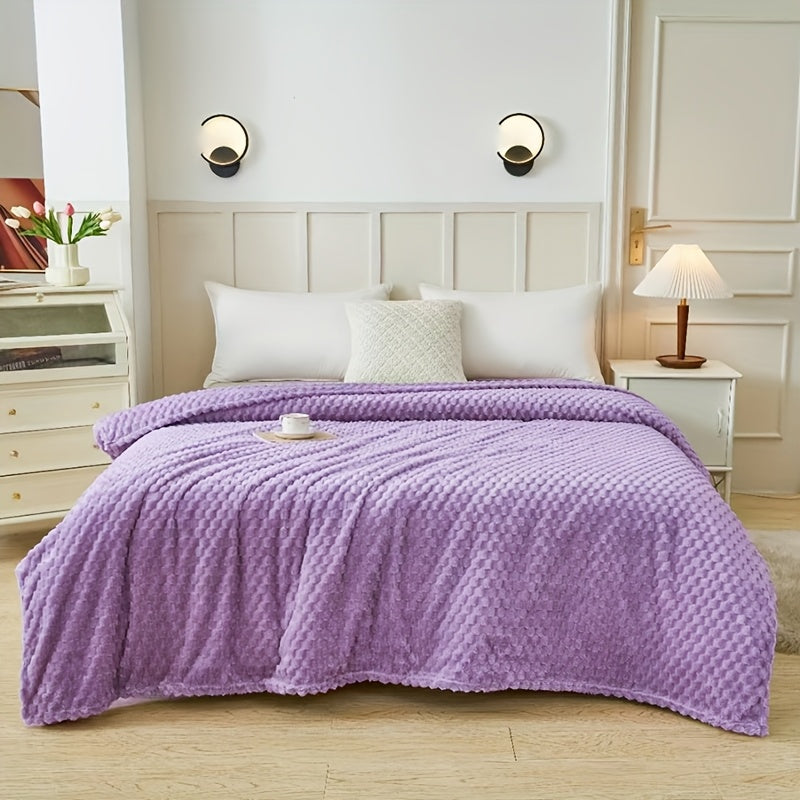 Couverture double face en flanelle peluche