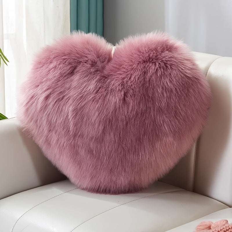 Coussin cœur en polaire nordique peluche﻿