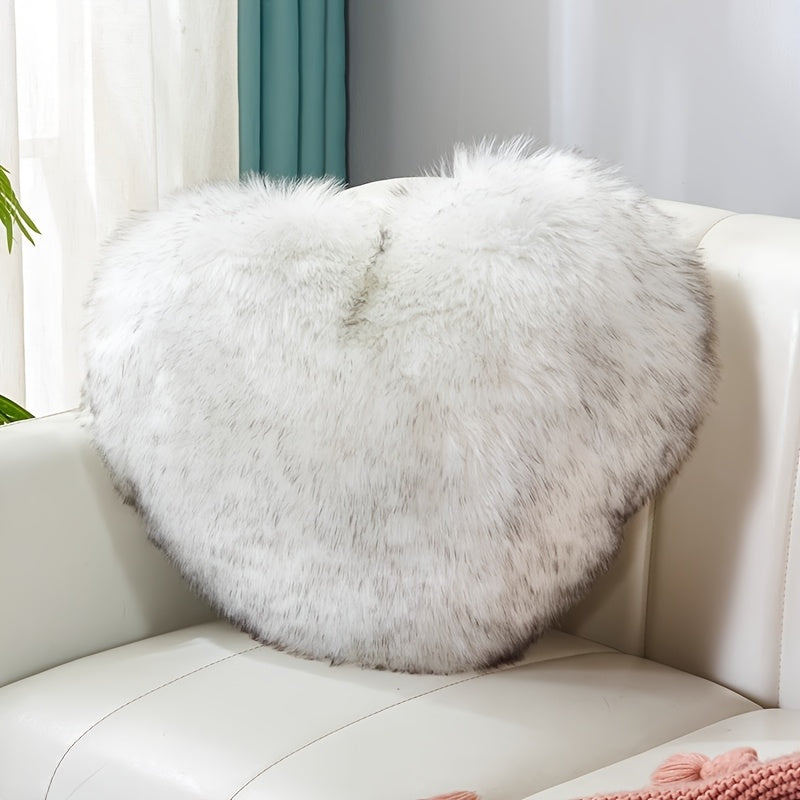Coussin cœur en polaire nordique peluche﻿