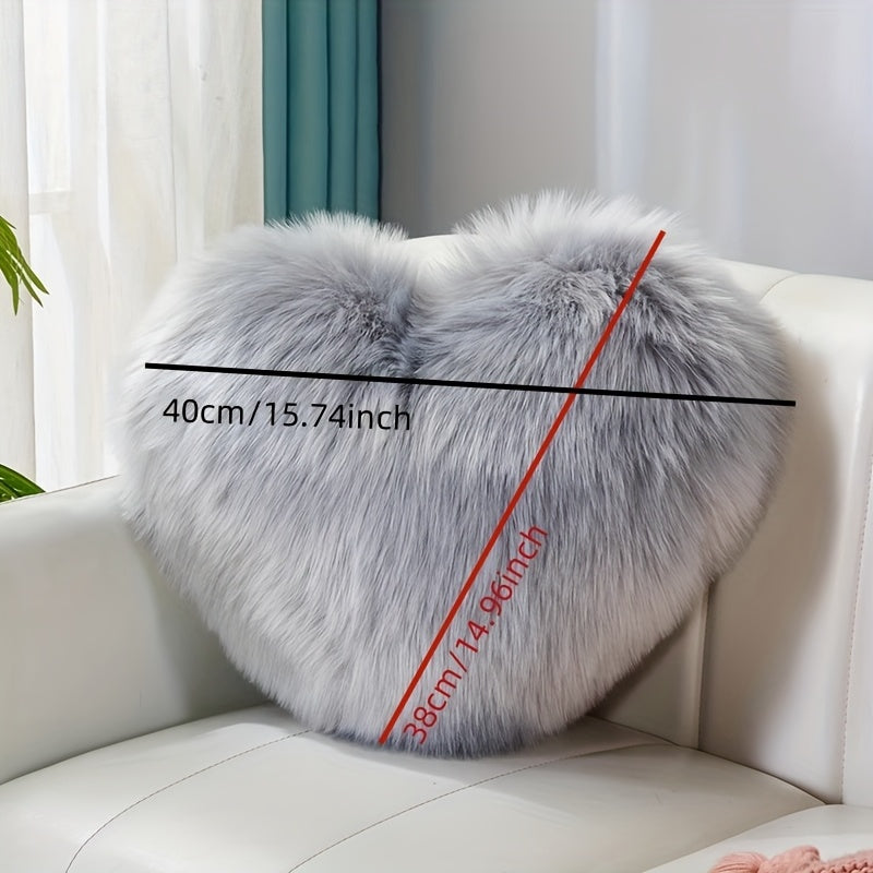 Coussin cœur en polaire nordique peluche﻿