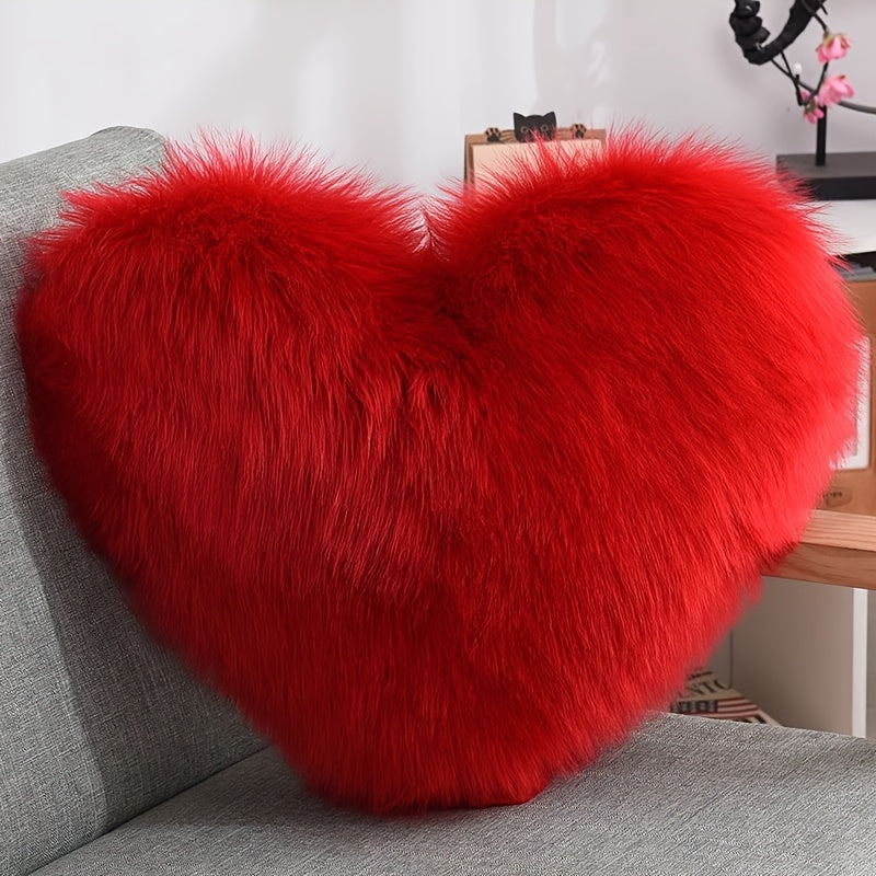 Coussin cœur en polaire nordique peluche﻿